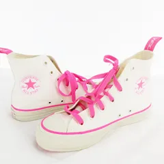 コンバース CONVERSE エックスガール  X-girl US4.5 23.5ｃｍ オールスター ALL STAR ハイカット スニーカー シューズ 1SD416 キャンバス ホワイト ピンク 靴