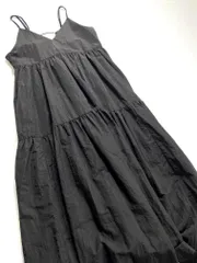 美品 mline エムライン MYZ103209A0004 定価9790円 ティアードキャミ ワンピース size1/黒 ■■レディース