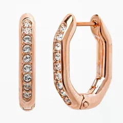 新品 スワロフスキー SWAROVSKI ピアス Dextera フープピアス オクタゴン クリア ローズゴールド 5743798 ジュエリー アクセサリー