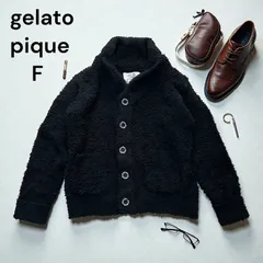 gelato pique　ジェラートピケ　ルームウェア　メンズ　カーディガン  ジョエル・ロブション　コラボ　ブラック　黒　L  中古