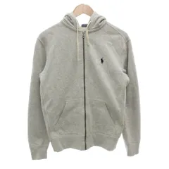 ポロ ラルフローレン POLO RALPH LAUREN パーカー フーディ スウェット ジップアップ ロゴ刺繍 裏起毛 長袖 S グレー /FF