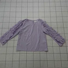 ◇ Θ トッコクローゼット tocco closet フリルスリーブブラウス ラベンダー系 M〜L レディース E  【1512220026979】