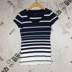 トミーヒルフィガー レディース Vネック 半袖 Tシャツ ネイビー S 1000635