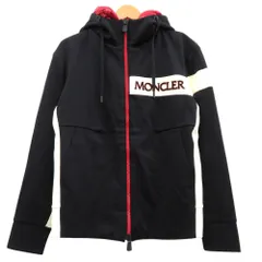 美品 モンクレール ダウンフード ジップアップ パーカー ダウンパーカー D20978402050 8299W ナイロン コットン ブラック 1111 MONCLER