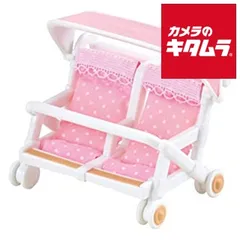 【新品】エポック社 シルバニアファミリー カ－214 ふたり乗りベビーカー 《納期約１－２週間》