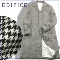 【新品】 EDIFICE ／ エディフィス　軽量 中綿入り ウール チェスターコート グレンチェック ｜ 秋冬のサムネイル