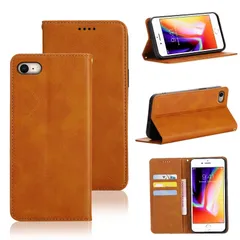 に適用するiPhone SE 第3世代 (2022) / iPhone SE 第2世代 (2020) / iPhone8 / iPhone7 ケース 手帳型 ノートブック型携帯電話保護カバー多機能携帯電話ホルスター財布携帯電話ホルダーバンプパターンテクスチャ耐