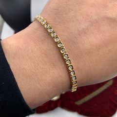 K18 テニスブレスレット 11.4g 1ct 約18.3cm - メルカリ