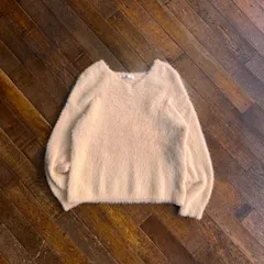 2010s K.* Shaggy V-Neck Knit / Feminine Y2K Soft Grunge China Nylon Freeのサムネイル