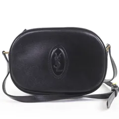 極美品☆SAINT LAURENT PARIS サンローランパリ 582673 YSLロゴ カメラバッグ レザー ショルダーバッグ ブラック イタリア製 レディース