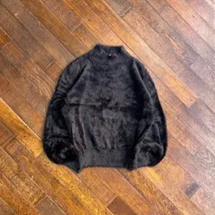 2010s GRL Shaggy Mock Neck Knit / Y2K Korean Gyaru Mode China Nylon Acrylic LL