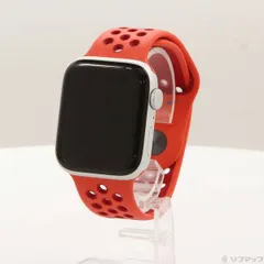 ソフマップ 〔中古品〕 Apple Watch SE 第2世代 GPS 44mm シルバーアルミニウムケース ブライトクリムゾン／ジムレッドNikeスポーツバンド【344】