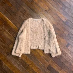 2010s E hyphen world gallery Shaggy Knit Bolero / Girly Natural Y2K Bangladesh Nylon Cotton Free