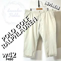 ポロゴルフラルフローレンノータックチノパンツP490極太w42ワイド大USAアメリカ古着