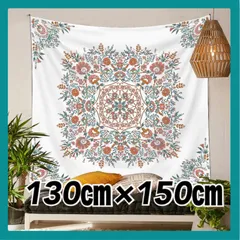 タペストリー 布背景 ウォールデコレーション 曼荼羅 金具付 ボヘミアン 布ポスター アウトドア インテリア雑貨 ファブリックポスター カフェインテリア おしゃれ アウトドアデザイン エスニック 布 ポリエステル 模様替え 壁掛け H40