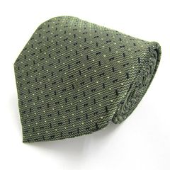 ジュンアシダ ブランド ネクタイ ドット柄 シルク PO メンズ グリーン jun ashida 【中古】