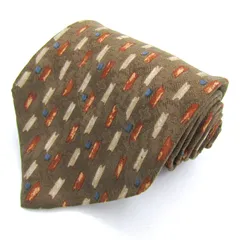 ランセル ブランド ネクタイ 総柄 シルク イタリア製 PO メンズ ブラウン LANCEL 【中古】