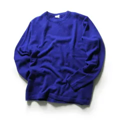 【新品】 EDIFICE ／ エディフィス　カシミヤ 100％ クルーネック ニット Tシャツ セーター ロイヤルブルー ｜ 秋冬