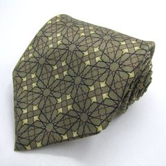 クロエ ブランド ネクタイ 総柄 シルク 日本製 PO メンズ ゴールド Chloe 【中古】