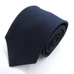 ヒルトン ブランド ネクタイ 無地 シルク 日本製 PO メンズ ネイビー HILTON 【中古】