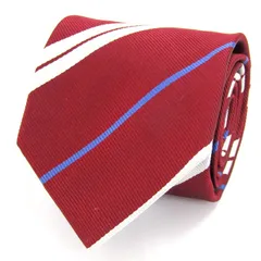 ビームス ブランド ネクタイ ストライプ柄 シルク 日本製 PO メンズ レッド BEAMS 【中古】のサムネイル