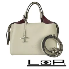 トッズ ■未使用■ Tタイムレス 2WAY ショルダー ハンド バッグ ファッション レザー ベージュ ボルドー 【536656】10
