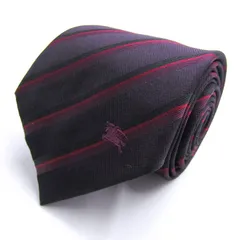 バーバリーロンドン ブランド ネクタイ ストライプ柄 ホースマーク シルク イタリア製 PO メンズ ネイビー BURBERRY LONDON 【中古】