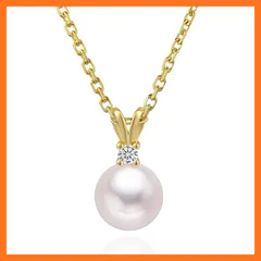 【新品】 [KRKCLIFE] パール ネックレス レディース 結婚式 7.5mm淡水真珠 一粒 パール ペンダント S925純銀 カジュアル アクセサリー アレルギー対応 ネックレス ロング調整可能（45cm+5cm） 結婚式/冠婚葬祭/卒業式/入学式  1