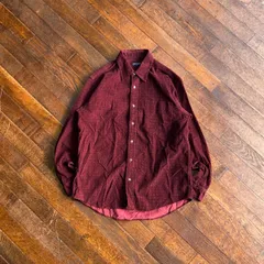 90s OLD UNIQLO Corduroy Check Shirt / City Boy Normcore Ivy China Cotton L