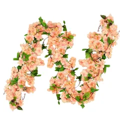 造花 フェイクフラワー 桜 AhhYouMe ガーランド 吊り下げ 垂れ下がりタイプ インテリア ディスプレイ 店舗 季節装飾 シャンパンピーチ 4本