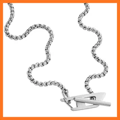 【新品】 Diesel（ディーゼル） ステンレススチールチェーンネックレス メンズ, Length: 500mm, Width: 34.5mm, Height: 10.62mm, ステンレス鋼, 宝石なし 1