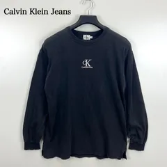 Calvin Klein Jeans 00s archive old fade black center logo L/S Tee M カルバンクライン ジーンズ センターロゴ オールド ロンT 長袖Tシャツ