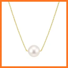 【新品】 [nalu] 一粒 淡水パールネックレス ギフト 女性 金属アレルギー対応 6mm-7mm 42cm 44cm 日本製 シンプル パールネックレス 0