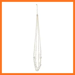 【新品】 [niana] ネックレス レディース 結婚式 アクセサリー パール ビジュー ビーズ 小粒パールオフホワイト F 1