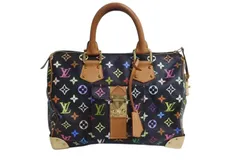 LOUIS VUITTON ルイヴィトン スピーディ30 ハンドバッグ M92642 モノグラム マルチカラー ブラック ゴールド金具　美品 中古 4b002328