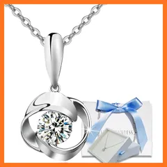 【新品】 [EVER FLAWLESS] 【日本製品質】 ネックレス レディース シルバー 女性 クリスマス プレゼント 誕生日 記念日 ホワイトデー ギフト 金属アレルギー対応 アズキ 40cm 1