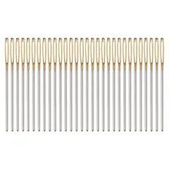 uxcell 30本セット 大目針 2.75インチ タペストリー針 毛糸用縫い針 編み針 ステンレス製 金色 かぎ針編みプロジェクト用