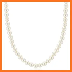 【新品】 miwaki 貝パールネックレス 真珠 パール マグネットクラスプ レディース ジュエリーボックス付き 日本製 ホワイト シルバー n3647 6mm 44cm 1