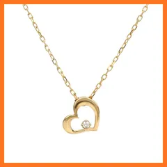 【新品】 PLUSTER ダイヤモンド ネックレス 一粒 (ハート ペンダント) アレルギー対応 シルバー925 18金仕上げ コーティング (ギフト ボックス セット) /レディース メンズ ジュエリー アクセサリー 誕生日 クリスマス プレゼント 1