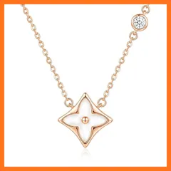 【新品】 [PetPong] 四つ葉のクローバーネックレスレディース 【一滴の光】シルバー925 ネックレス 金属アレルギー対応ペンダントシンプルアクセサリー 女性の誕生日 記念日おしゃれ プレゼント 調節可能 ギフトラッピング付 1