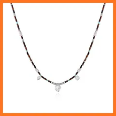 【新品】 [ARSIS] ネックレス レディース ペンダント 金属アレルギー対応 18Kプラチナコーティング サージカルステンレス 5A級ジルコニア 宝石 真珠 おしゃれ プレゼント デイリー ジュエリー 普段使い 調節可能 クリスマスギフト BOX付き 季節