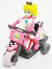 【中古】ミニカー ピーチ(ピンク×ライトピンク) 「サントリーコーヒーボス マリオカートWii プルバックバイク」 2009年キャンペーン品 プルバックカー