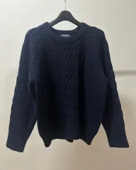 JOURNAL ネイビー ケーブル編みニット