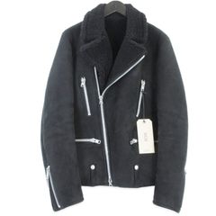 ACVM 어딕트 클로즈 MOUTON RIDERS JACKET ACV-MT02 무톤 더블 라이더스 재킷 양가죽 블랙 블랙 38 99000344