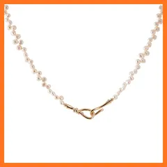 【新品】 [Zynzonis] 淡水パール ネックレス レディース 小粒 チョーカー 40?42cm ゴールド留め具 ニッケルフリー 重ね付け ギフト 1