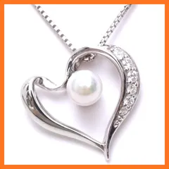 【新品】 [A.UN jewelry] 誕生石 ハートネックレス アコヤパール レディース ネックレス 誕生石 6月 プレゼント 人気 ブランド ニッケルフリー ペンダント 誕生日 女性 0