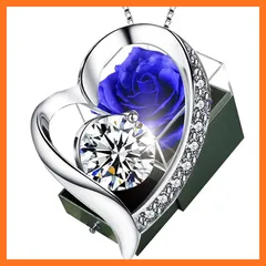 【新品】 [Laluna] ネックレス レディース 人気 45cmチェーン 収納ケース付き(創意バラギフトボックス) シルバー925 金属アレルギー対応 シンプル ジルコニア ハート形 ペンダントネックレス 妻、彼女、母、女性の誕生日、記念日、結婚記念日、 0