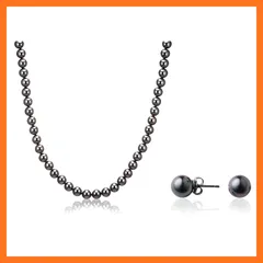 【新品】 aniva・organic(アニバ・オーガニック) [アニバオーガニック] [人工真珠の最高級品] [あこや・本真珠にも劣らない美しい輝き] パールネックレス 冠婚葬祭 日本製 天然貝核 マグネット留め ピアス [金属アレルギー対応] セット 4 1