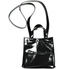 新品 Acne Studios アクネストゥディオズ 24SS イタリア製 Logo Shopper Mini ロゴショッパーミニ ブラック 定価64,900円 2WAY ショルダートートバッグ カバン g25051