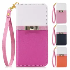 iPhone 11ProMax ケース カバー 手帳タイプ 手帳型リボン ベルトなし ハンドストラップ付き レザー 合皮 かわいい ミラー付き マグネット開閉 カード収納 スタンド